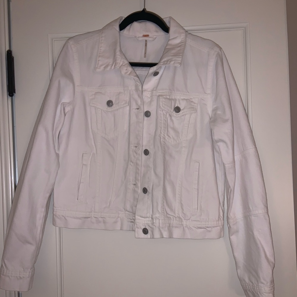 White Jean Jacket Free People - Picture 2 of 7